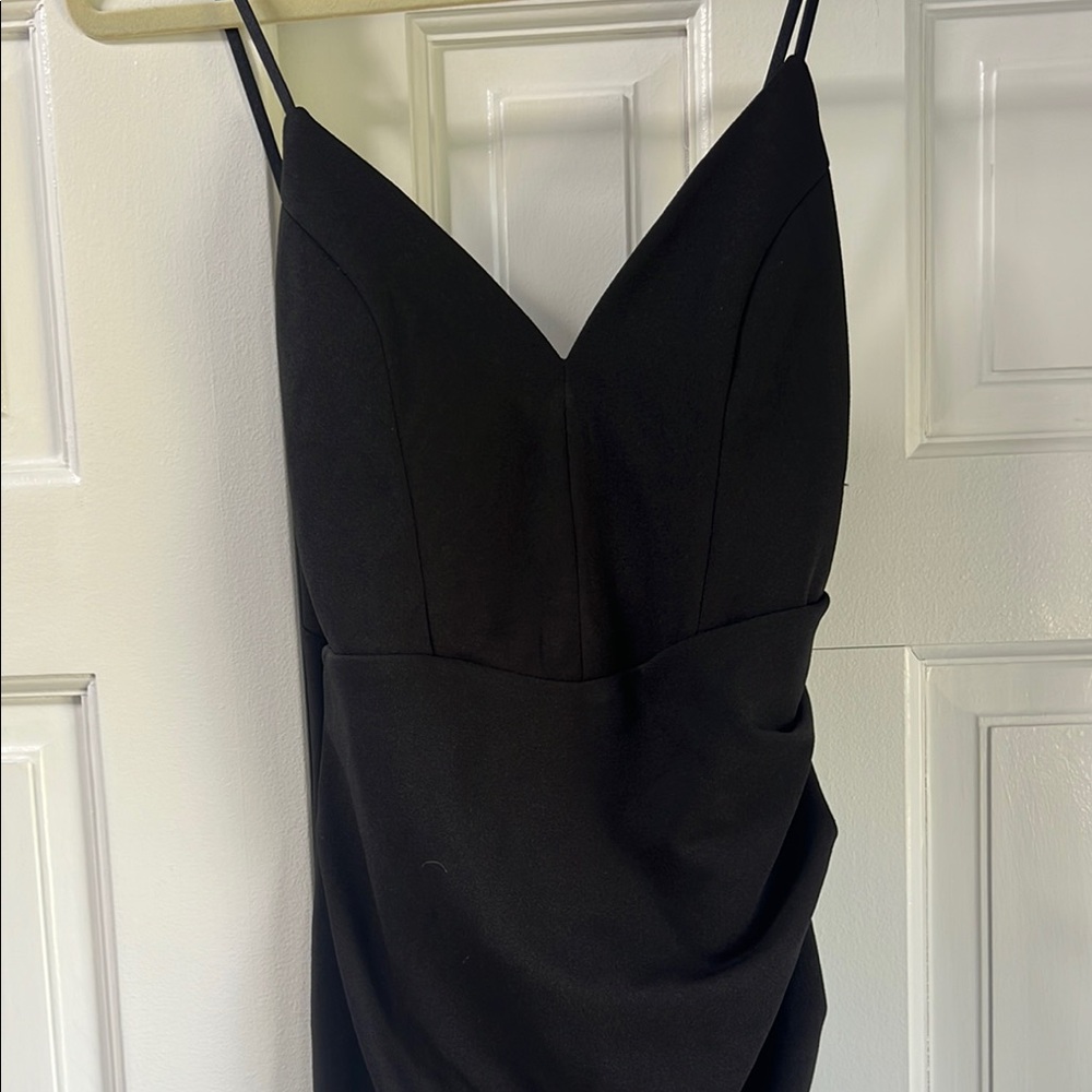 Elegant Black Spaghetti Strap Dress